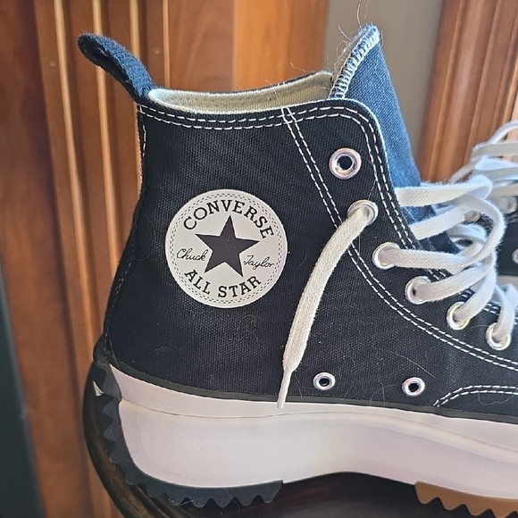 Converse Black and White Platform High-Tops - Picture 2 of 7